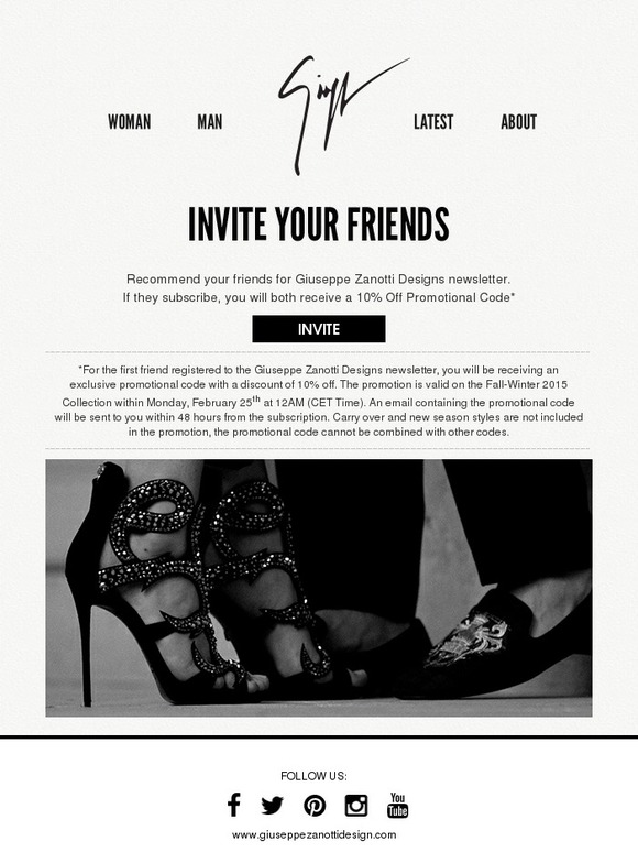code promo giuseppe zanotti
