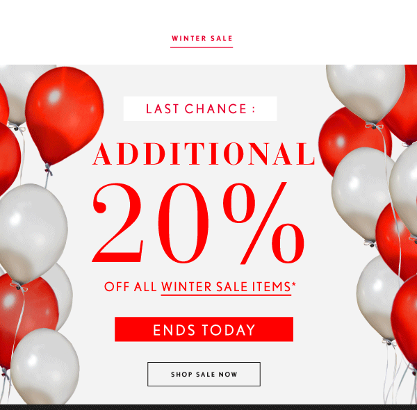 STYLEBOP: Last Chance: Additional 20% off on all Winter Sale items ends