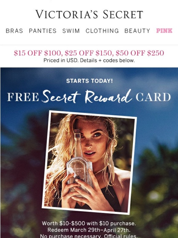 Victoria's Secret What you've been waiting for...FREE Secret Reward