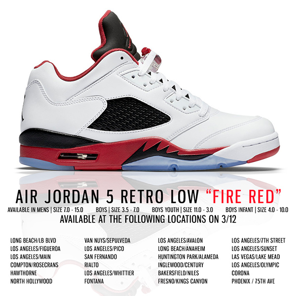 retro 5 fire red size 7