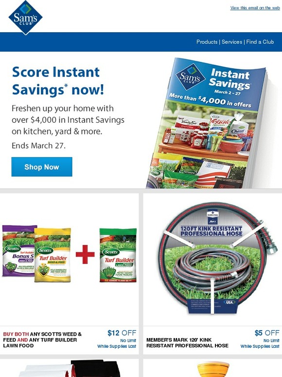 Sam's Club Spring has sprung with over 4,000 in Instant Savings Milled