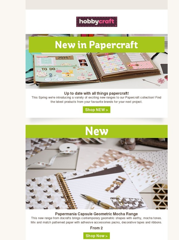 Hobbycraft More Added to our Papercraft Clearance Milled