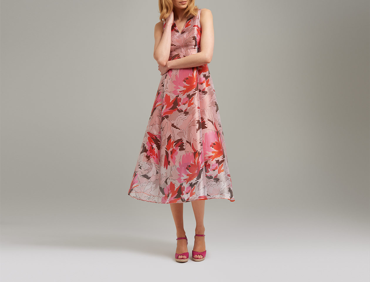 lk bennett pink floral dress