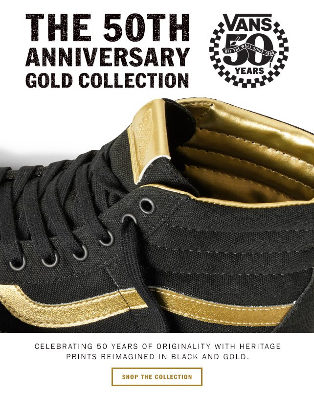 vans 50th anniversary black and gold