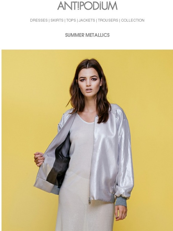 😍 Shine Bright for Summer with the Antipodium Metallic Bomber 🌞