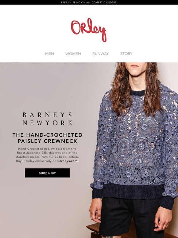 Shop The Hand-Crocheted Paisley Crewneck Exclusively at Barneys