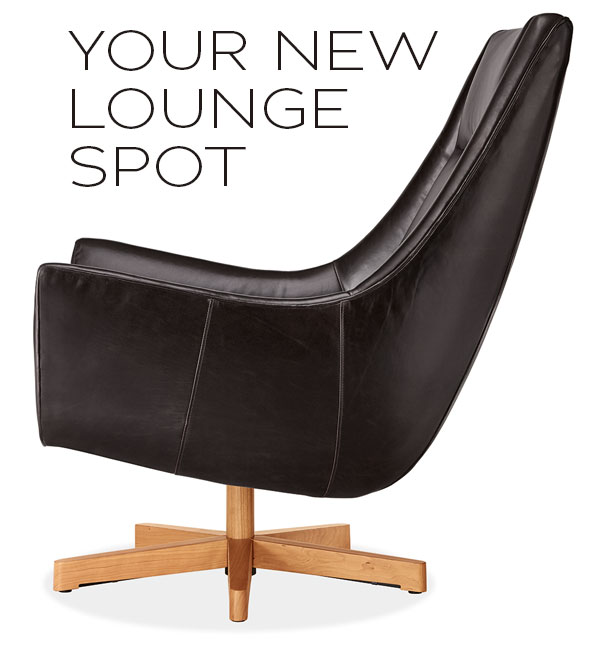 Room & Board: Our new swivel chair shows a beautiful mix of materials