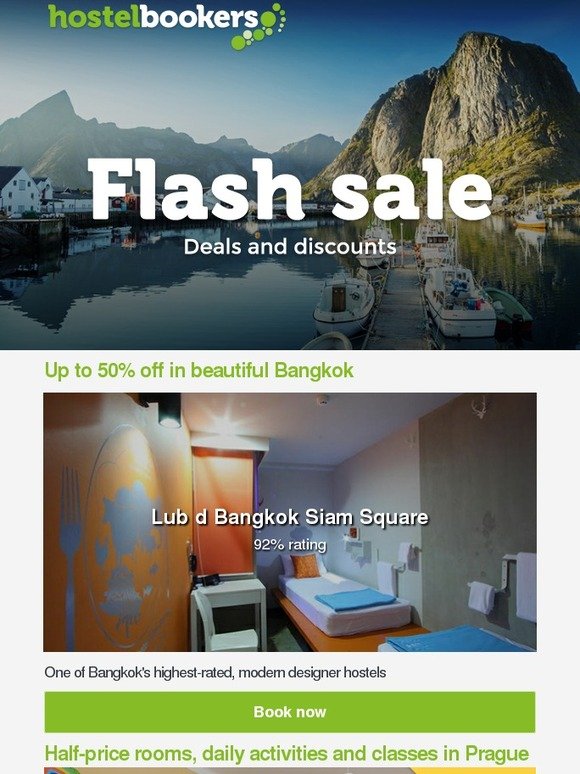 Flash deals in hostels around the world