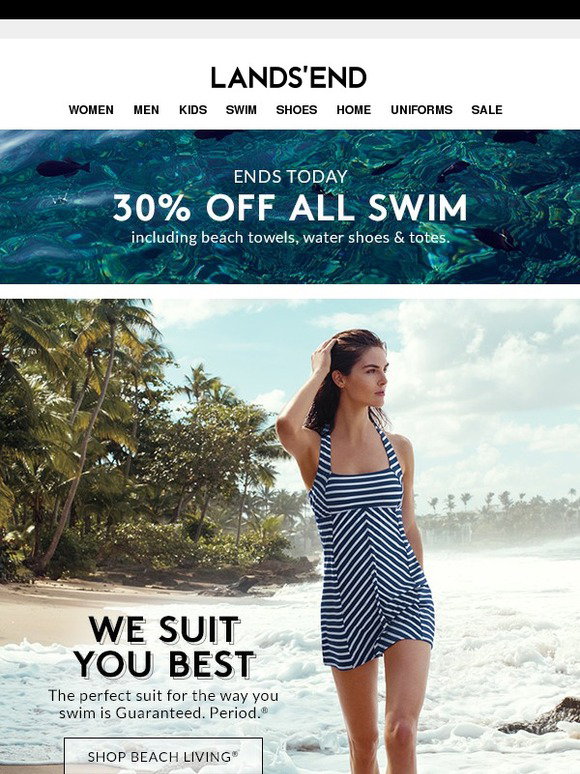 Land's End: Swimwear perfectly suited to your style + 30% off ends ...
