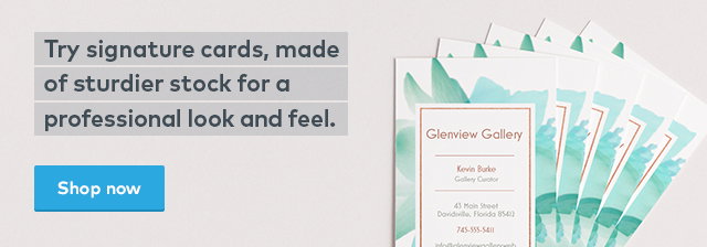 Try signature business cards