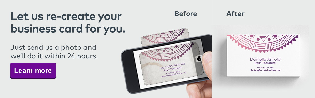 Let us re-create your business card.