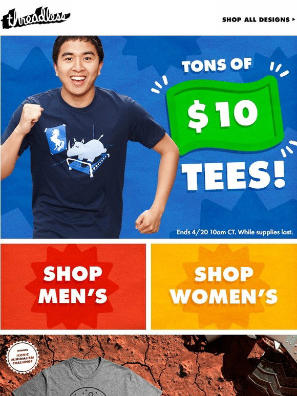 Threadless: Tons of $10 tees! | Milled