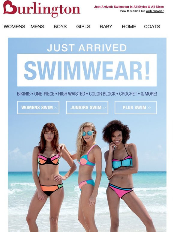 Burlington Coat Factory Flattering Swimwear from 14.99 Milled
