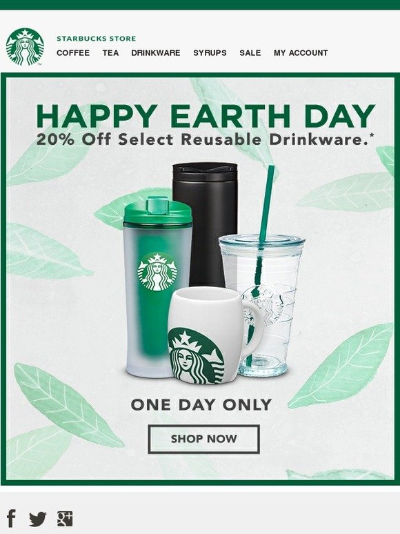 Starbucks Celebrate Earth Day with 20 off Milled