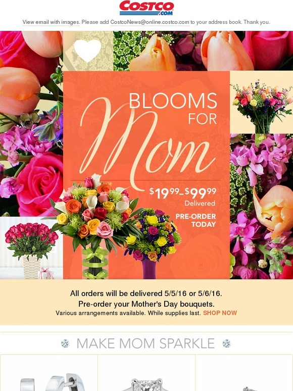 Costco Shop for Flowers and Jewelry This Mother's Day! Milled