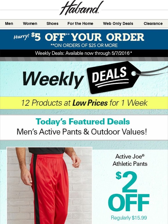 Haband: Get Active... Active Joe Athletic Pants on Sale NOW! | Milled