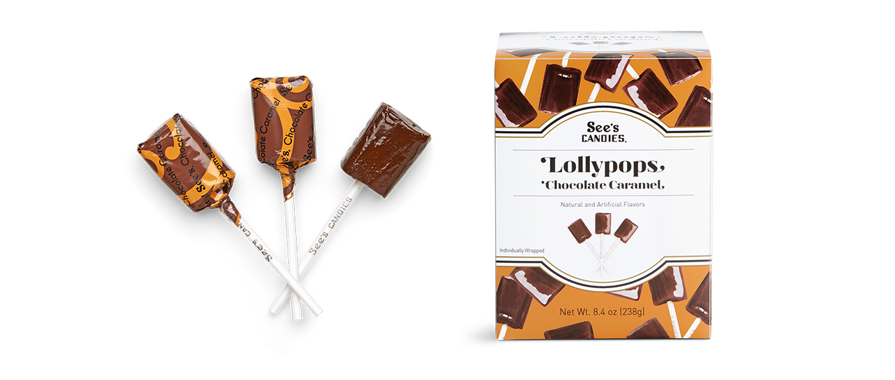 See's Candies 8.4 oz. Chocolate Caramel Lollypops