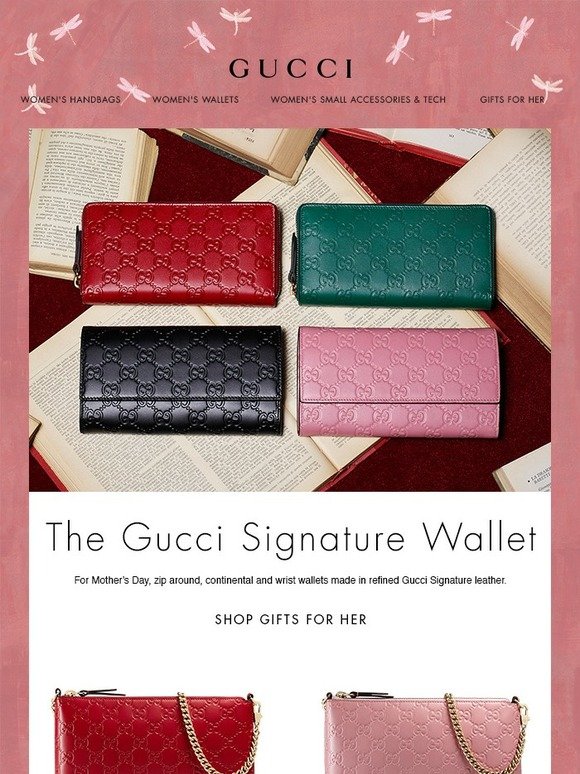gucci signature wallet womens