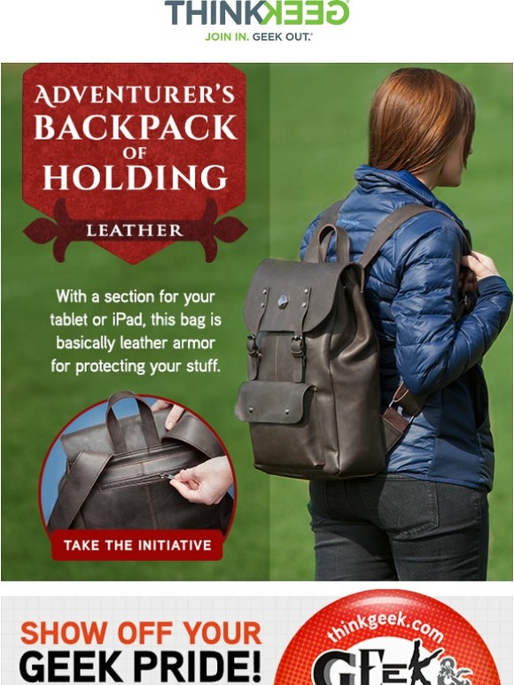 ThinkGeek ThinkGeek's newest handy haversack is built for adventuring