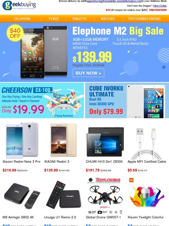Price Slashed: $40 Off Elephone M2, Email-Only Sale and More Savings!