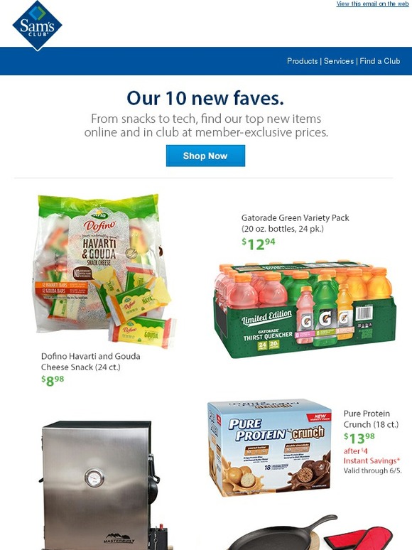 Sam's Club New arrivals—Fitbit Alta, Gatorade variety packs & more