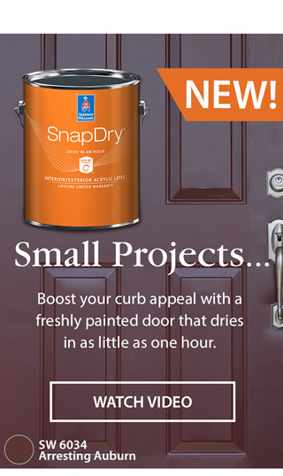 Sherwin Williams Home: Introducing SnapDry®, the paint that dries in 1 ...