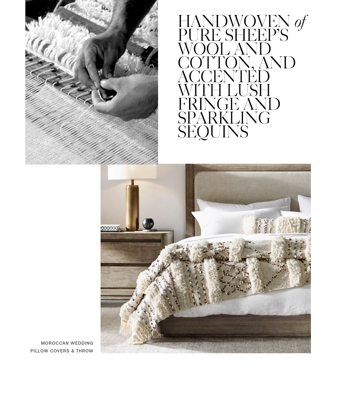 Restoration Hardware Introducing Moroccan Wedding Blankets & Pillows
