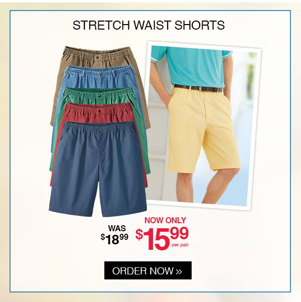 Shop Casual Joe® Stretch Waist Shorts