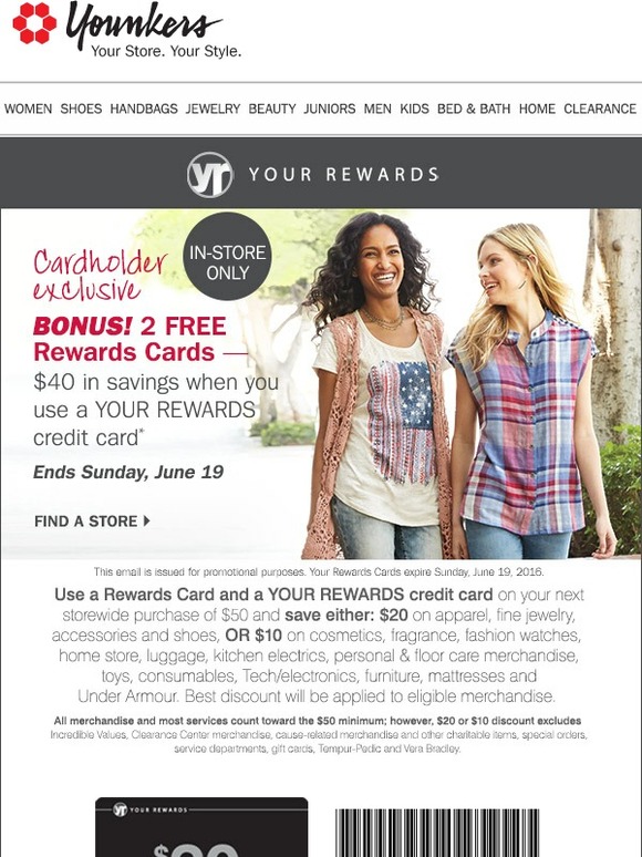 Younkers 2 BONUS Rewards Cards Start Today (40 in Savings!) Milled