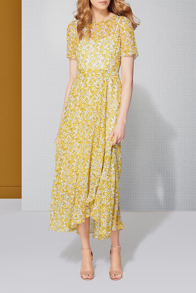 lk bennett yellow dress