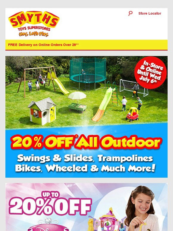 Smyths Toys HQ 20 Off ALL Outdoor for limited time only! Milled