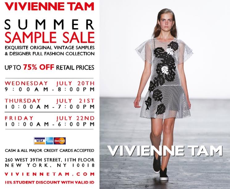 Catherine Malandrino VIVIENNE TAM SUMMER SAMPLE SALE Milled