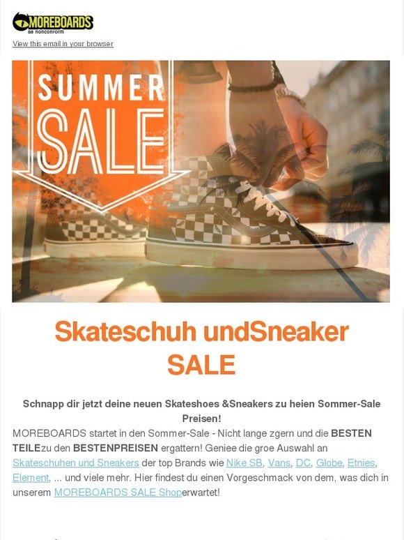 🔥 Skateschuh und Sneaker Sale bis zu -50% auf Nike SB, Vans, DC, Globe und viele mehr der Top Brands! 🔥
