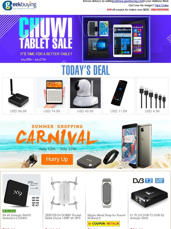Tablet PC Blowout, TV Box Big Price Drop , $9.99 Gamepad, Mi Band 2 Metal Strap...