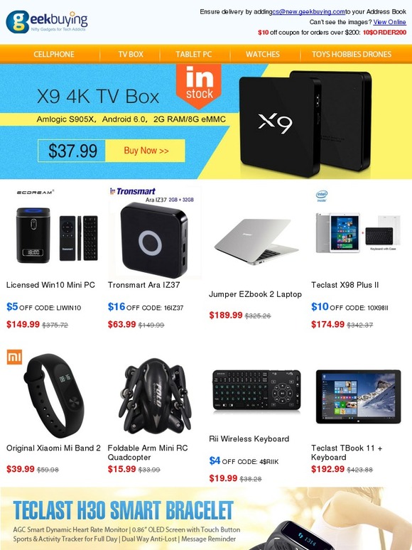 Weekend Special: Xiaomi Band 2, Licensed Win10 TV Box, Laptop, Cellphone & More Included!