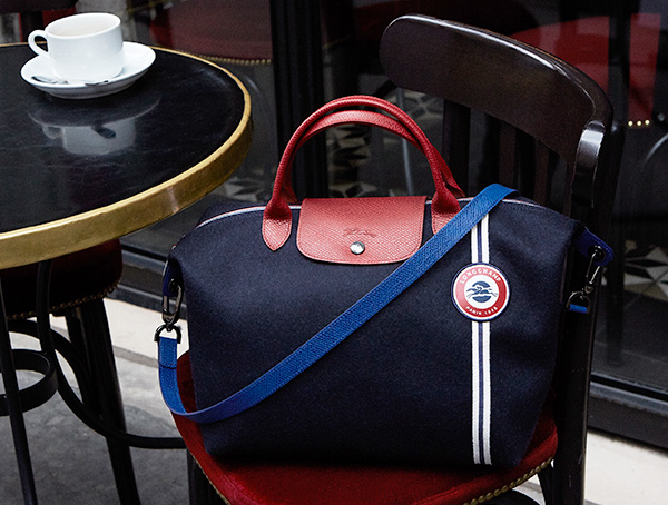 longchamp bleu et rouge