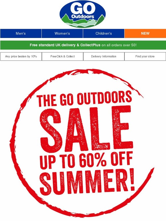 Go Outdoors Go Outdoors & Save Summer sale continues in store and