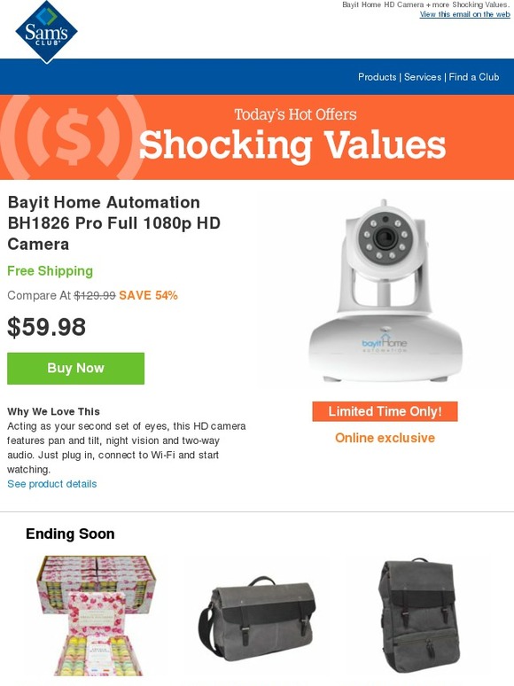 Sam's Club Home security system for 60 + free shipping Milled