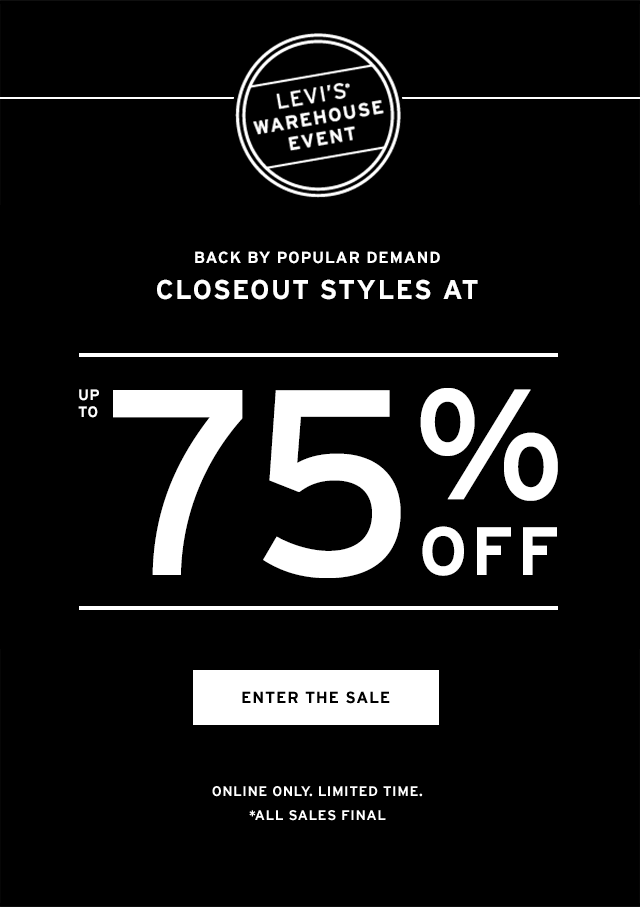 levi's 75 off sale