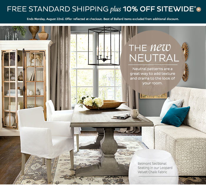 Ballard Designs Neutral Territory Enjoy Free Standard Shipping 10 Off Everything Milled