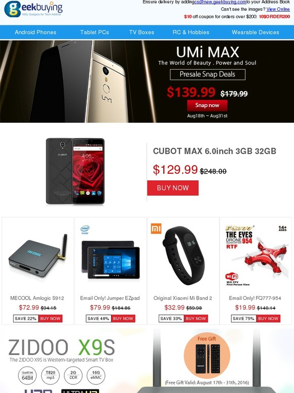 New Release: Xiaomi VR, Umi Max, Cubot Max...Saving Max!