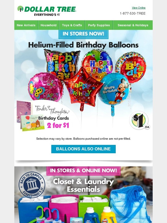 Dollar Tree Shop Birthday Balloons for Your Next Big Bash! Milled