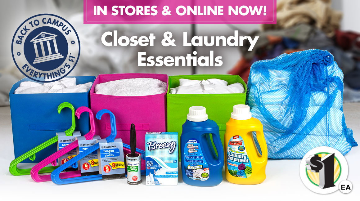 Closet & Laundry Essentials, Just $1 each