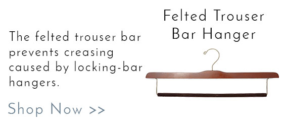 Solid Wood Touser Hangers with velvet bar by Butler Luxury