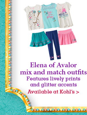 Elena of Avalor mix and match outfits - Features lively prints and glitter accents - Available at Kohl's