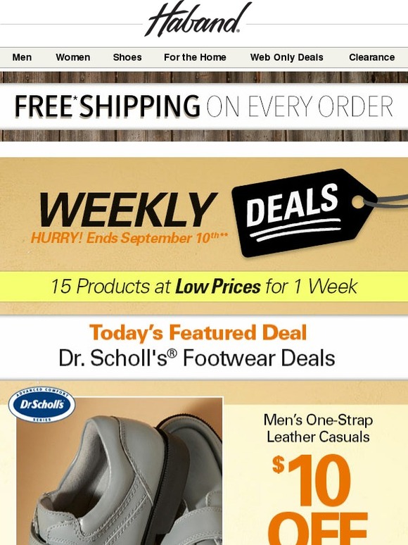 Haband Men's & Women's Dr. Scholl's Footwear Deals! Milled