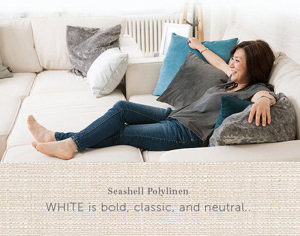 Seashell Polylinen | WHITE is bold, classic, and neutral. - Shop Now
