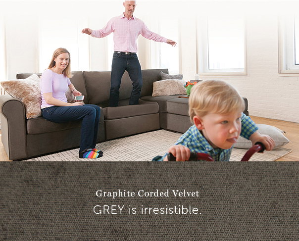 Graphite Corded Velvet | GREY is irresistible. - Shop Now