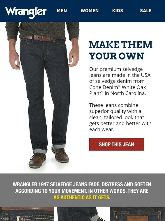 wrangler 1947 selvedge