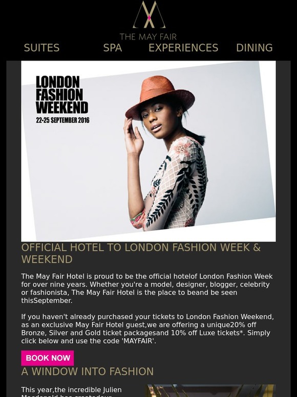 Up to 20% of London Fashion Week